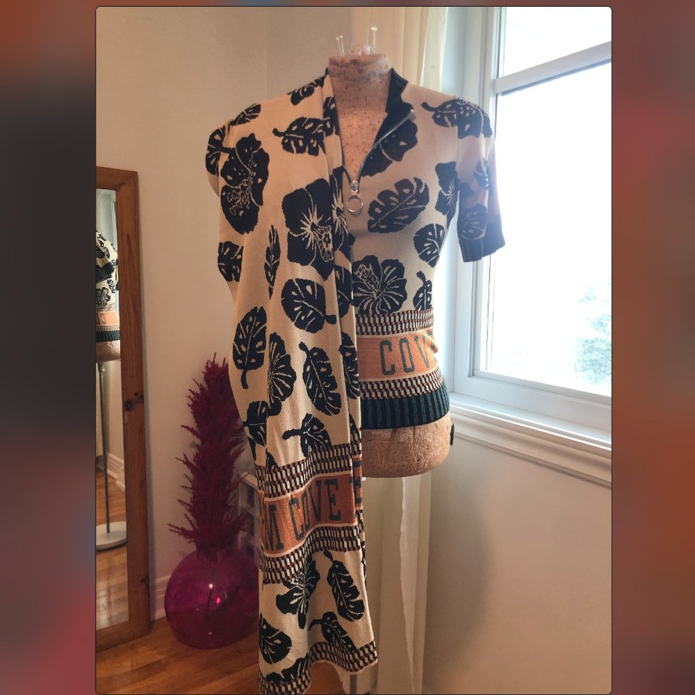 Scotch & Soda Cream green and Black Wide Leg 2 piece Jumpsuit - Picture 2 of 14